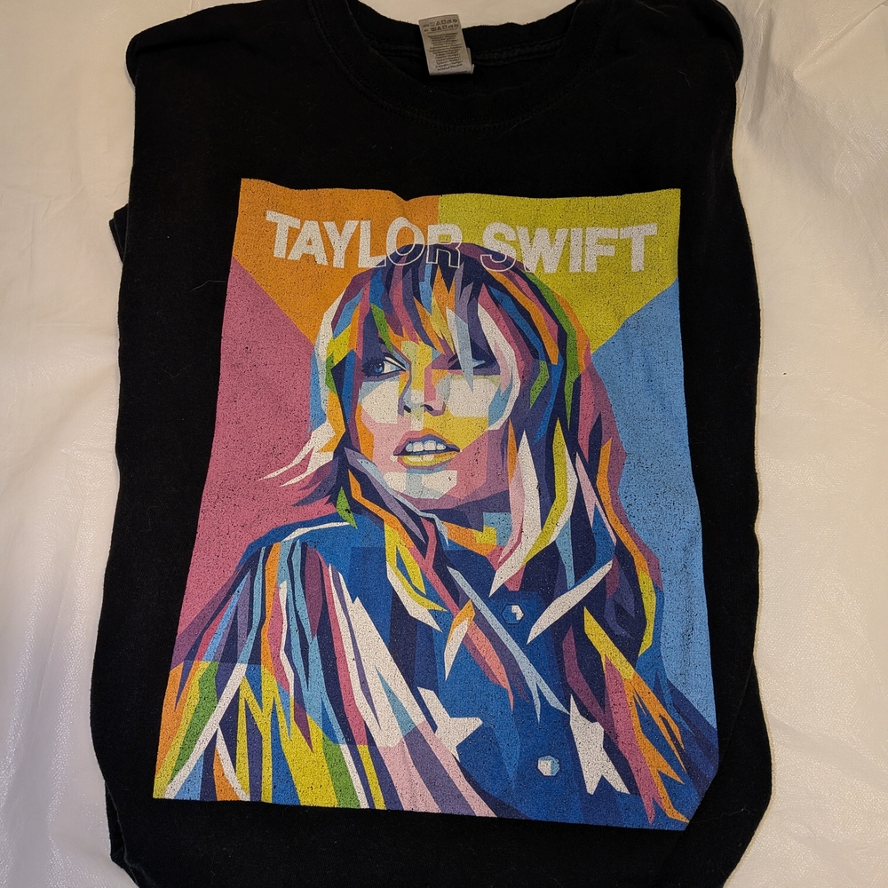 Black Taylor Swift Graphic Tank Top